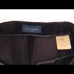 Velvet eggplant cropped pants